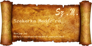 Szekerka Medárd névjegykártya